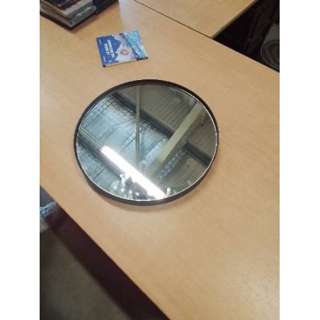 MIROIR ROND BOIS NOIR 