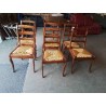 6 CHAISES BOIS PAILLÉ STYLE RESTAURATION 