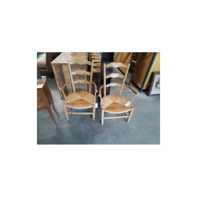 FAUTEUIL DE CHEMINÉE BOIS PAILLÉ 