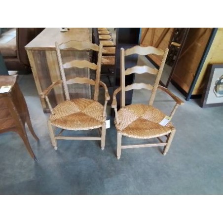 FAUTEUIL DE CHEMINÉE BOIS PAILLÉ 