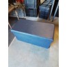 POUF COFFRE PU BLEU