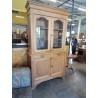 BUFFET VITRÉ BOIS CLAIR MOULURÉ 2 CORPS 4 PORTES 2 TIROIRS 