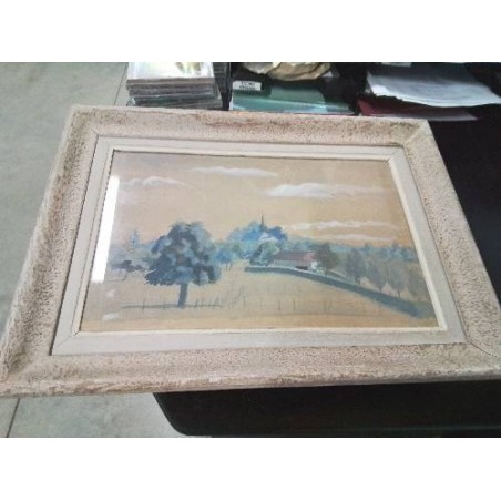 AQUARELLE PAYSAGE CAMPAGNARD