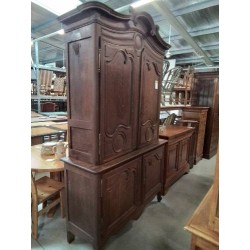 BUFFET CAUCHOIS CHÊNE MOULURÉ 4 PORTES DÉBUT XXE