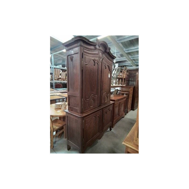 BUFFET CAUCHOIS CHÊNE MOULURÉ 4 PORTES DÉBUT XXE