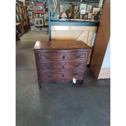 COMMODE BOIS 3 TIROIRS STYLE RÉGENCE COQUILLE