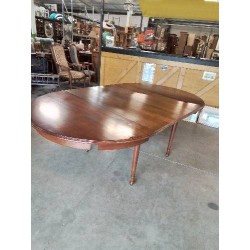 TABLE RONDE B0IS CLAIR 120X75CM 2RALLONGES 44,5CM