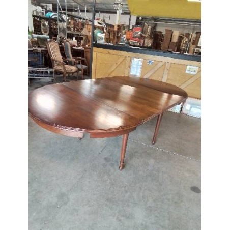 TABLE RONDE B0IS CLAIR 120X75CM 2RALLONGES 44,5CM