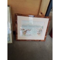AQUARELLE BORD DE MER ABBE TOUZE XXE