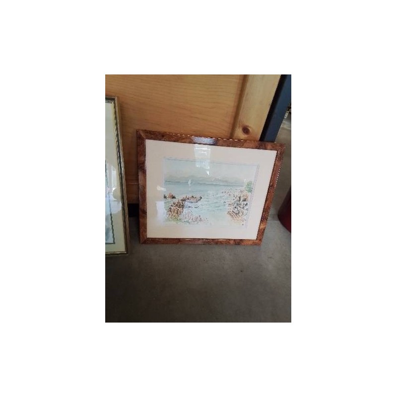 AQUARELLE BORD DE MER ABBE TOUZE XXE