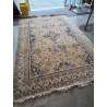 TAPIS LAINE FAIT MAIN ECRU ROSE NOIR 300X200CM