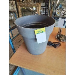 CACHE POT ROND RÉSINE TAUPE 29CM