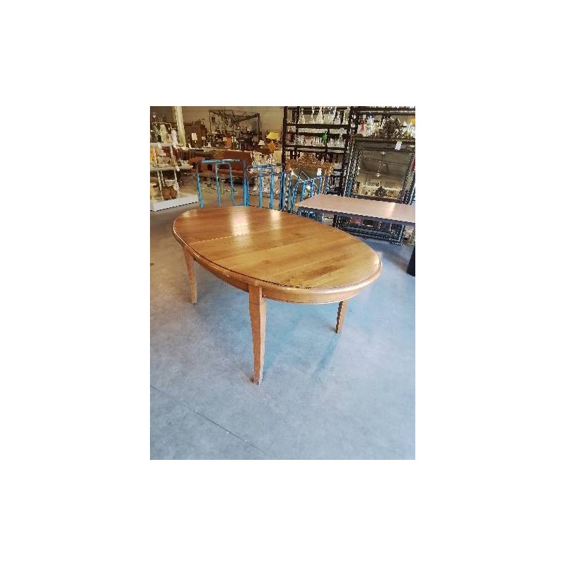TABLE OVALE EXTENSIBLE CHÊNE BLOND 2RALLONGES 40CM 170X110X75CM