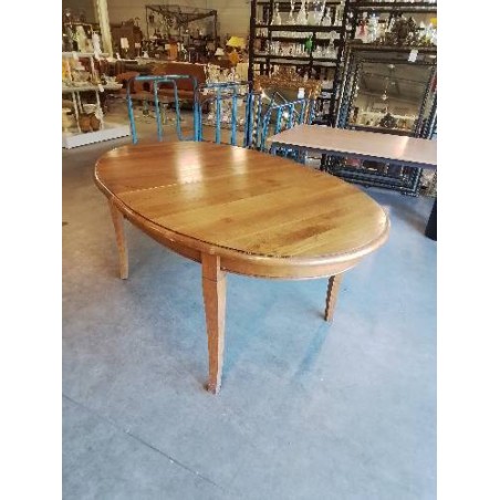 TABLE OVALE EXTENSIBLE CHÊNE BLOND 2RALLONGES 40CM 170X110X75CM