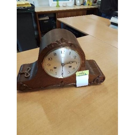 PENDULE DE CHEMINÉE BOIS SCULPTÉ DÉBUT XXE 