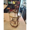 LANTERNE BRONZE ET LAITON ET VERRE 3 FEUX