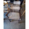 FAUTEUIL PIÈTEMENT BOIS ASSISE ET DOSSIER TRESSÉ 