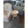 TABOURET A VIS BOIS CLAIR ET MÉTAL CHROMÉ 