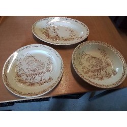 3 PLATS CÉRAMIQUE KELLER&GUERIN LUNÉVILLE DÉBUT XXE 