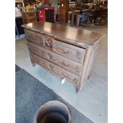 COMMODE BOIS MOULURÉ 4 TIROIRS STYLE RÉGENCE COQUILLE 