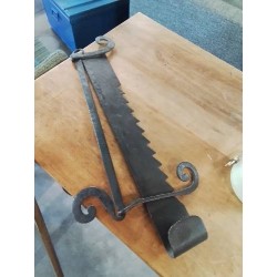 CRÉMAILLÈRE FER FORGÉ FIN XIXE