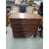 COMMODE BOIS PLATEAU CHANTOURNÉ 4 TIROIRS STYLE RÉGENCE COQUILLE 