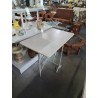 TABLE PLIANTE MÉTAL ET BOIS ECRU 
