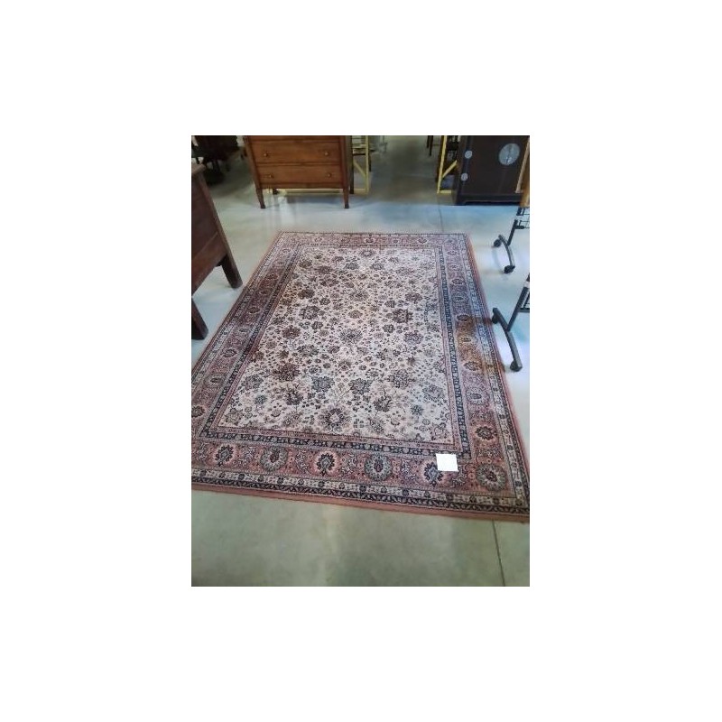 TAPIS LAINE VIEUX ROSE ÉCRU VERT 172X240CM