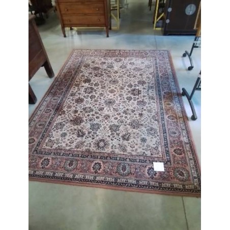 TAPIS LAINE VIEUX ROSE ÉCRU VERT 172X240CM