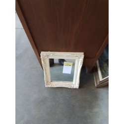 MIROIR BOIS MOULURÉ ECRU STYLE RÉGENCE 
