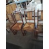 5 CHAISES BOIS PAILLÉ ANNÉES 50 DABS LE GOUT DE CHARLES  DUDOUYT
