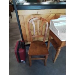 CHAISE CINTREE ASSISE BOIS DOSSIER 3 BARREAUX VERTICAUX 