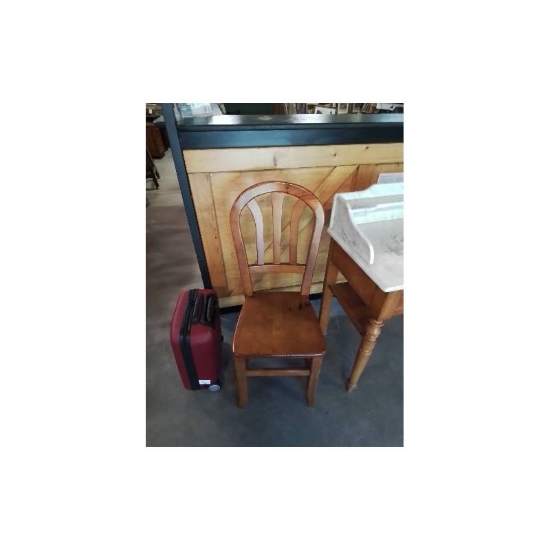 CHAISE CINTREE ASSISE BOIS DOSSIER 3 BARREAUX VERTICAUX 