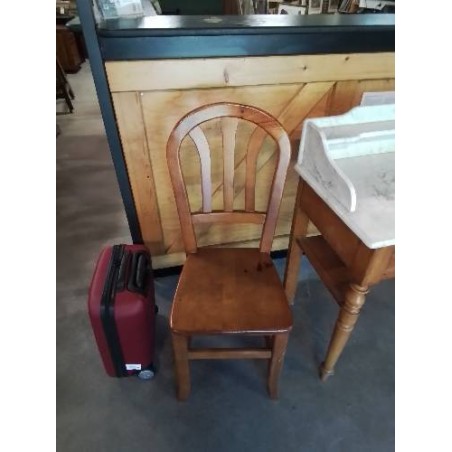 CHAISE CINTREE ASSISE BOIS DOSSIER 3 BARREAUX VERTICAUX 
