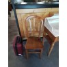 CHAISE CINTREE ASSISE BOIS DOSSIER 3 BARREAUX VERTICAUX 