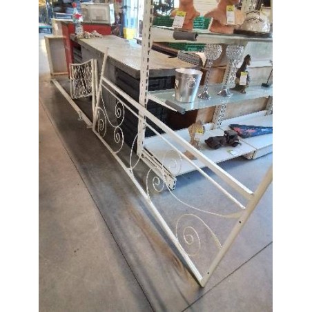 BANQUETTE MÉTAL BLANC 