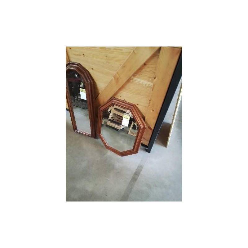MIROIR OCTOGONAL BOIS MOULURÉ 