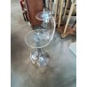 TABOURET DE BAR PIÈTEMENT MÉTAL CHROMÉ ASSISE RESINE TRANSPARENT