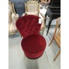 CRAPAUD A FRANGES VELOURS ROUGE