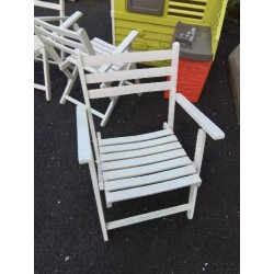 FAUTEUIL DE JARDIN PLIANT BOIS BLANC 