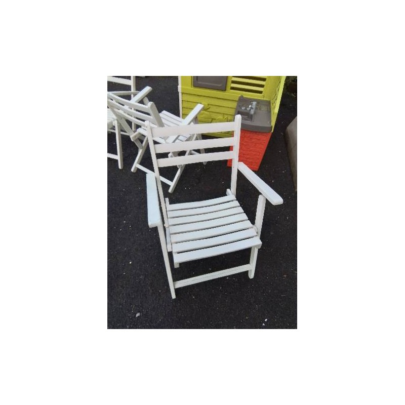 FAUTEUIL DE JARDIN PLIANT BOIS BLANC 