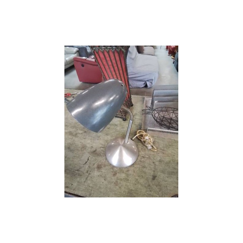 LAMPE FLEXIBLE MÉTAL GRIS ET CHROMÉ 