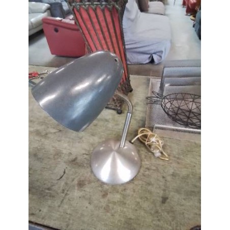 LAMPE FLEXIBLE MÉTAL GRIS ET CHROMÉ 