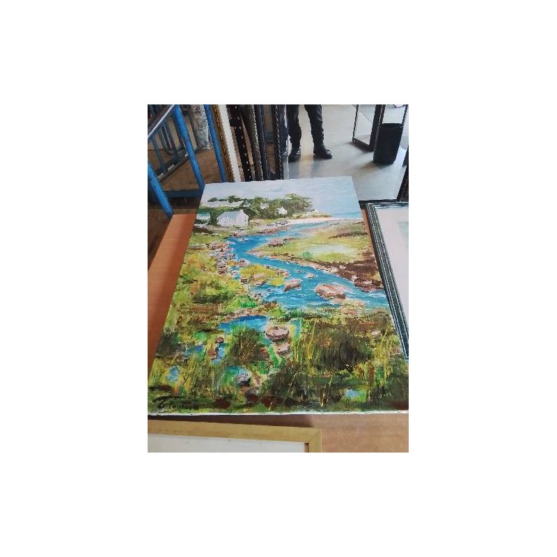 HUILE SUR TOILE COTE BRETONNE