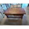 TABLE BASSE RECTANGULAIRE BOIS A ENTRETOISE 4 TIROIRS