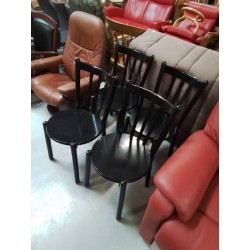 4 CHAISES BOIS NOIR MODÈLE ALBERT PAR LARS NORINDER POUR IKEA ANNÉES 80