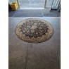 TAPIS LAINE ROND BLEU OCRE  170 CM