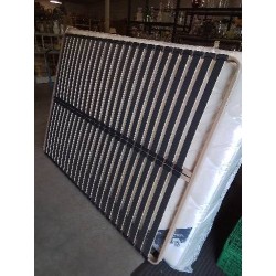 SOMMIER CADRE MÉTAL TAUPE A LATTES EBAC ENERGY 315 140X190CM