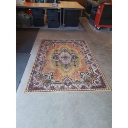 TAPIS OCRE VERT ROUGE ECRU 140X185