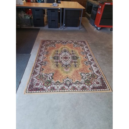 TAPIS OCRE VERT ROUGE ECRU 140X185